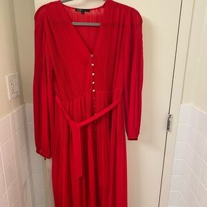 Maje red midi dress